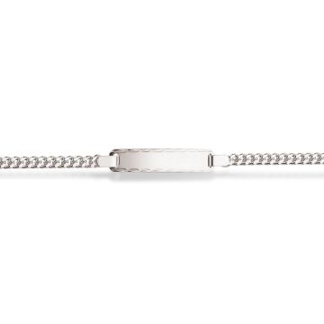 Scrouples børnearmbånd panser i sølv med plade