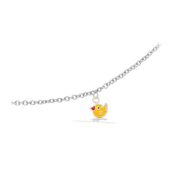 Scrouples børnearmbånd i sølv med gul and