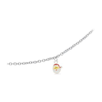 Scrouples børnearmbånd i sølv med julemand