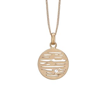 CHRISTINA vedhæng Jupiter i forgyldt med 1 topas