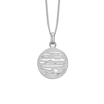 CHRISTINA vedhæng Jupiter i sølv med 1 topas