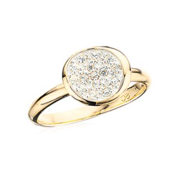 Scrouples ring i 8 kt fuld med cubic zirkonia