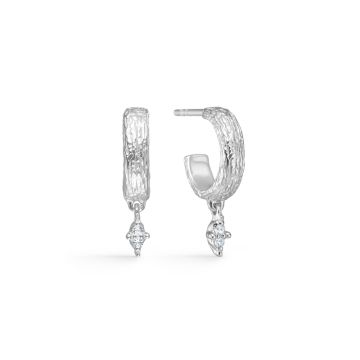 Studio Z Cluster ørestikker i sølv med klar kubisk zirkon