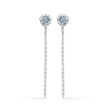 Studio Z Magma ørestikker i sølv med blå kubisk zirkon