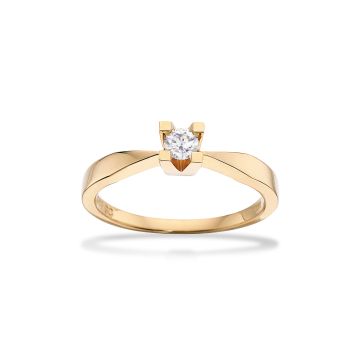 Scrouples Kleopatra ring i 8 kt guld med brillant - 0,15ct W/SI