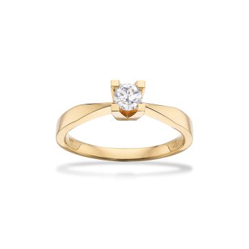 Scrouples Kleopatra ring i 8 kt guld med brillant - 0,25ct W/SI