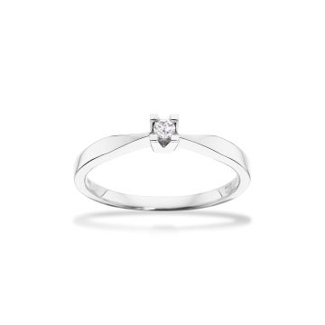 Scrouples Kleopatra ring i 8 kt hvidguld med brillant - 0,05ct W/SI