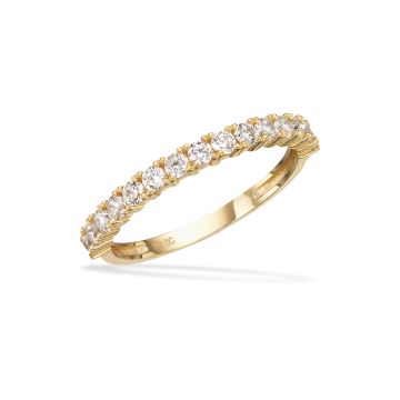 Scrouples ring i 8 kt guld med cubic zirkonia