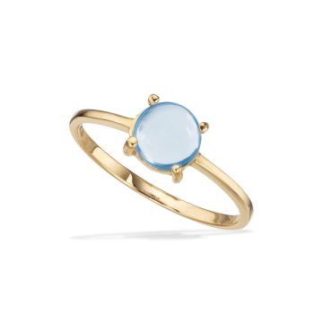 Scrouples ring i 8 kt guld med topas 