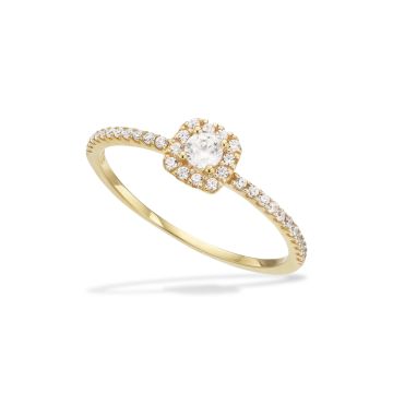 Scrouples rosetring i 8 karat guld med cubic zirkonia