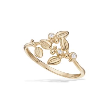 Scrouples ring i 8 kt guld med zirkonia