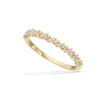 Scrouples ring i 8 kt guld med zirkonia