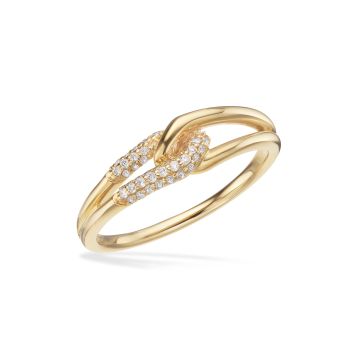 Scrouples ring i 14 kt guld med brillanter - i alt 0,12ct W/SI