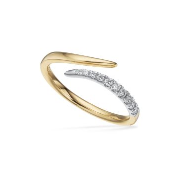 Scrouples ring i 14 kt guld med brillanter - i alt 0,13ct W/SI