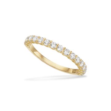 Scrouples ring i 8 kt guld med zirkonia