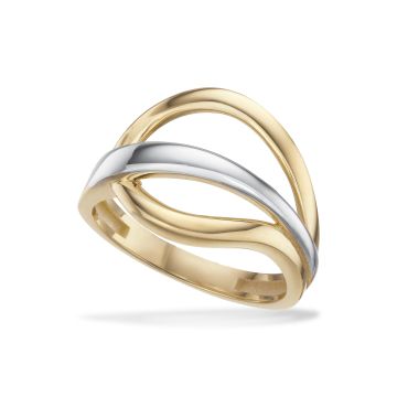 Scrouples ring i tofarvet guld