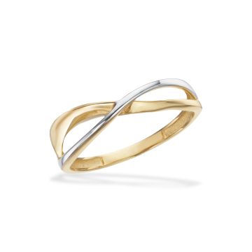 Scrouples ring i tofarvet guld