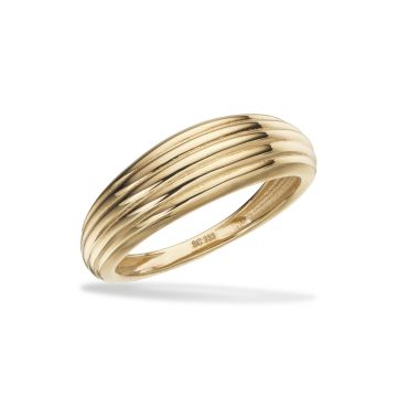 Scrouples ring i 8 kt guld med striber