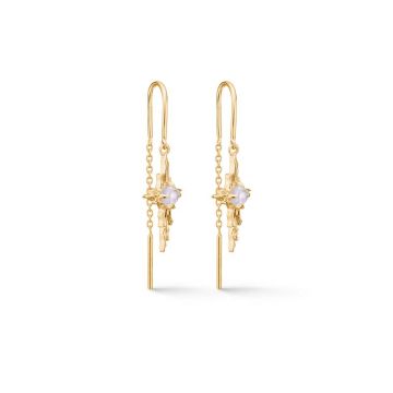 Studio Z Arctic øreringe i forgyldt med blå zirkonia