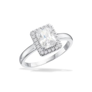 Scrouples roset ring i sølv med cubic zirkonia 