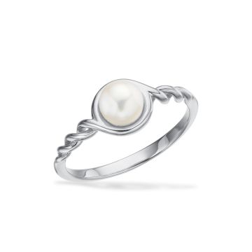 Scrouples ring i sølv med perle