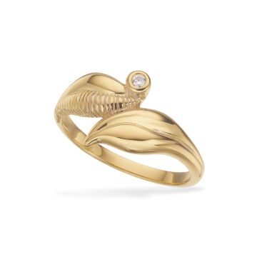 Scrouples ring i forgyldt med zirkonia