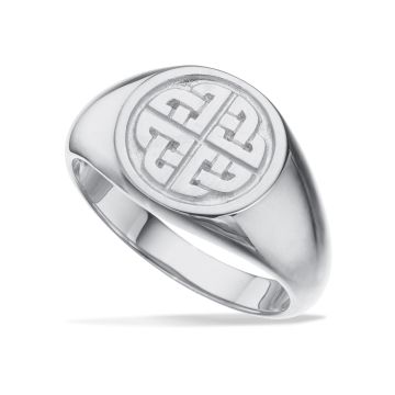 Scrouples herrering med mønster i sølv