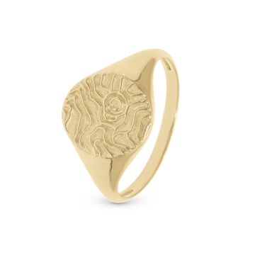 Christina Jewelry Fingerprint ring i forgyldt