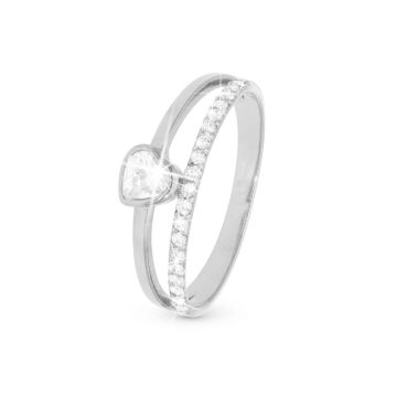 Christina Jewelry Sparkling Love ring i sølv med zirkonia