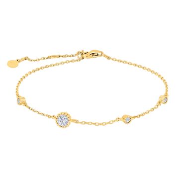 Joanli Nor JojoNor  i forgyldt sølv med cubic zirkonia