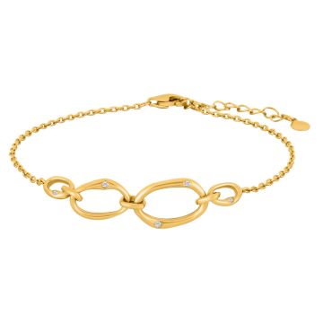 Joanli Nor NytteNor armbånd i forgyldt med zirkon