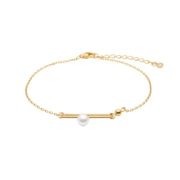 Nordahl Jewellery Pearly52 armbånd i guldbelagt