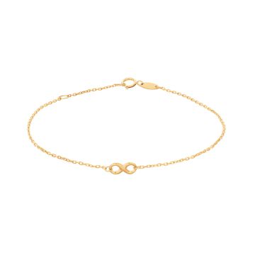 Siersbøl 8kt. guldarmbånd med8mm uendelighedstegn