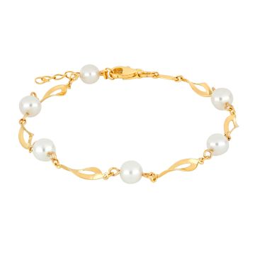 Siersbøl 8kt. guldarmbånd med ferskvandsperler