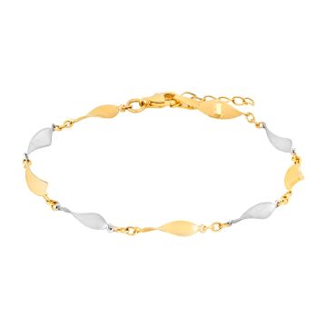 Siersbøl 8kt. guldarmbånd tofarvet