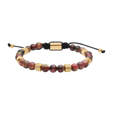 SON of NOA armbånd i guldfarvet stål og Tigerøje