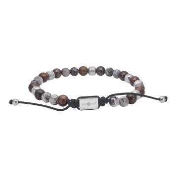 SON of NOA armbånd med map stone/ilmenite bronzitite og stål