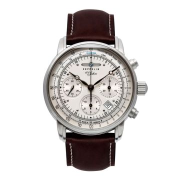 Zeppelin 100 Jahre Automatic herreur i stål -Ø42