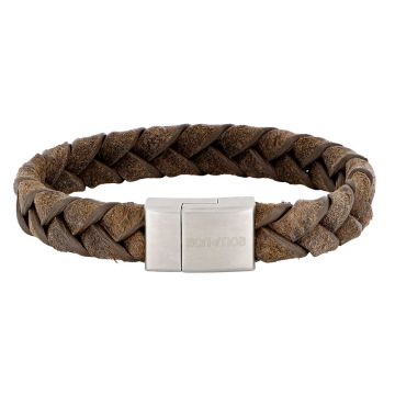 Son of Noa grå læderarmbånd, flettet