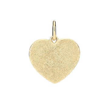 Lund Copenhagen hjertevedhæng med mat overflade 19x17mm - ekskl. kæde