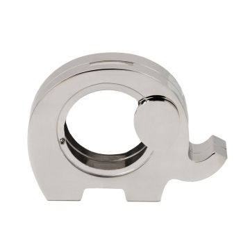 Forkromet sparebøsse elefant