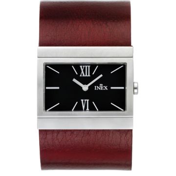 INEX DAMEUR - STÅL MED RØD REM