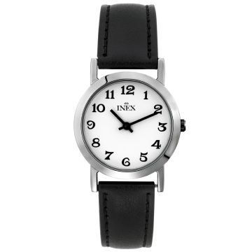 INEX dameur- chrom med sort rem, Ø 25