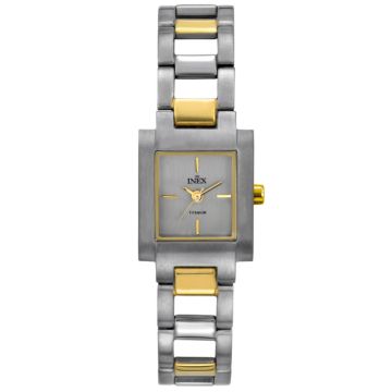 Inex dameur i guldfarvet titan med lænke