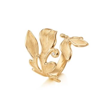 OLE LYNGGAARD COPENHAGEN Forest 18 kt. guld ring med 1 brillant