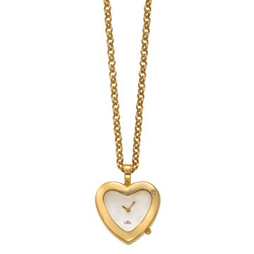 INEX hængeur - hjerte double med kæde