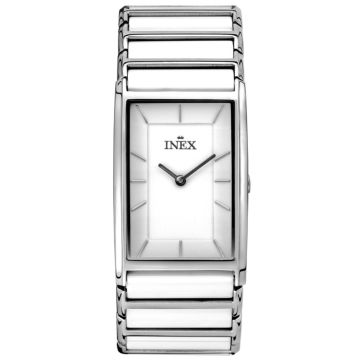 Inex dameur - stål med hvid keramik