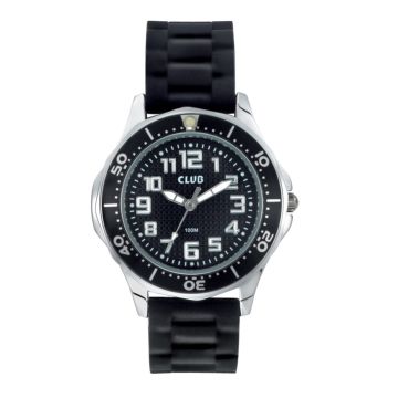 Club børneur med sort rem, 10 atm