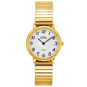 INEX dameur - double med flex lænke, hvid skive Ø 25