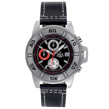 INEX herreur i stål med rem, 10 atm